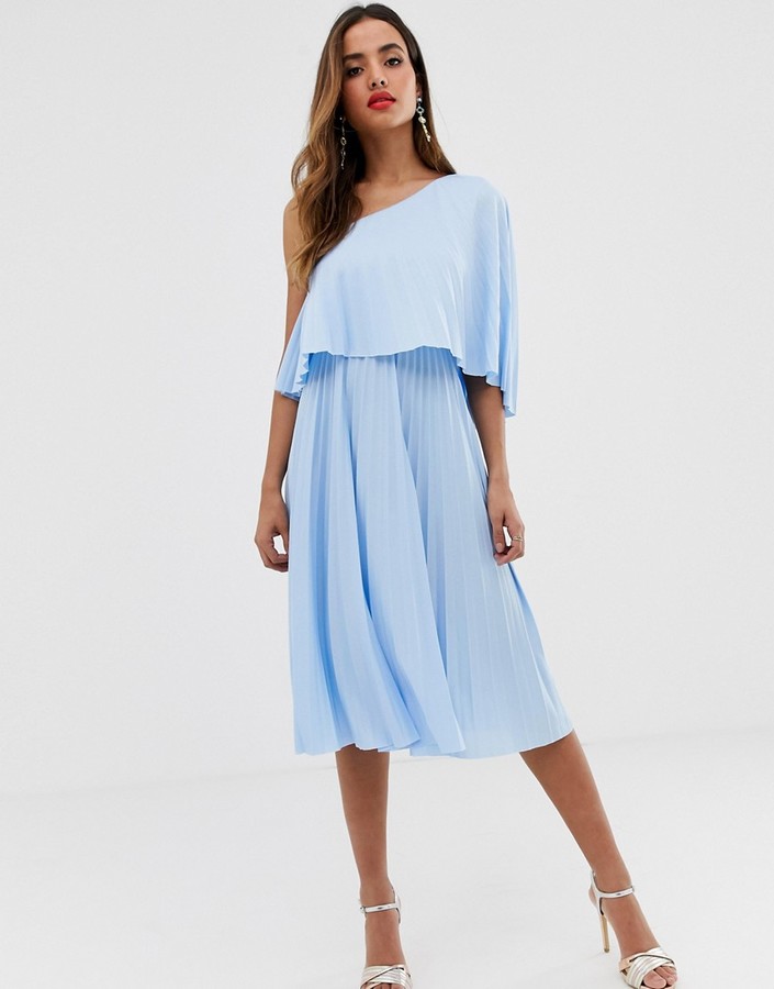 pleated crop top midi dress