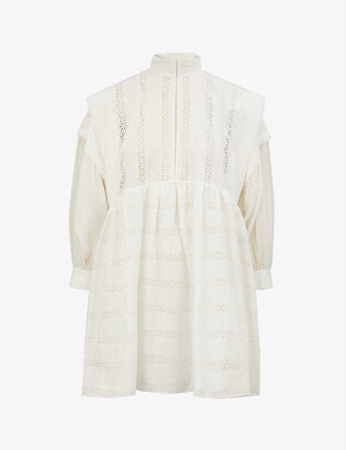Claudie Pierlot Russe organic-cotton mini dress - ShopStyle