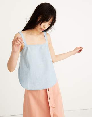 Madewell Chambray Curved-Hem Cami Top