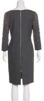 Thumbnail for your product : Alberta Ferretti Embellished Wool Dress