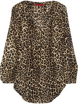 Thumbnail for your product : Tamara Mellon Leopard-print cotton and silk-blend blouse