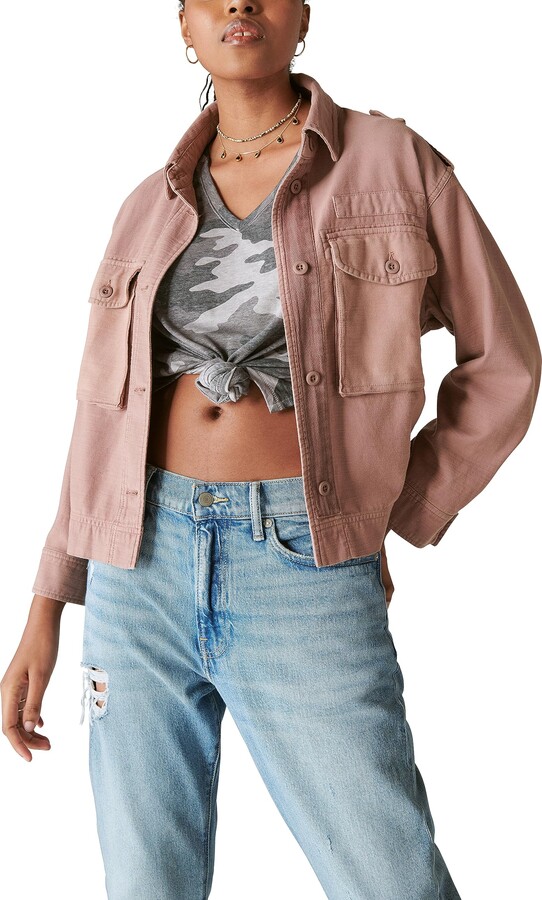 Lucky Brand Women's Mock Neck Half Zip Los Feliz Southwestern