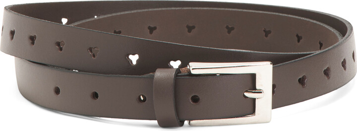 Rocai Made In Spain Square Buckle Laser Cut Leather Belt - ShopStyle