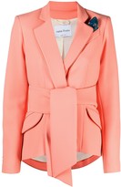 Thumbnail for your product : Hebe Studio The Girlfriend belted single-breasted blazer