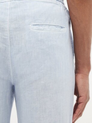 120% Lino Drawstring-waist Linen-hopsack Trousers