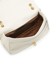 Thumbnail for your product : Love Moschino Saffiano Owl-Handle Faux-Leather Shoulder Bag, White