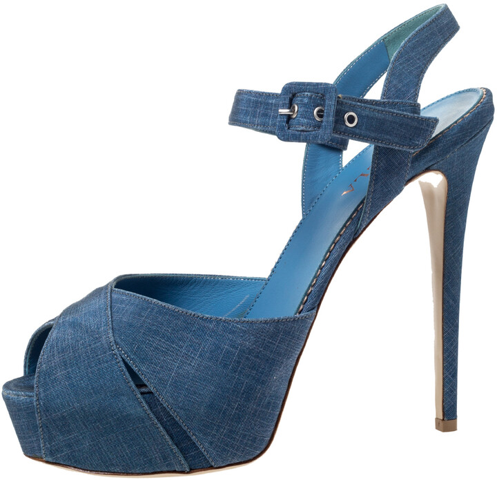 light blue platform sandals