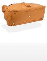 Thumbnail for your product : Buti Camel Horsebit Detail Italian Pebble Leather Satchel Bag