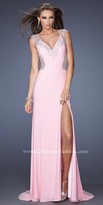 Thumbnail for your product : La Femme V-Neck Jersey Prom Dresses