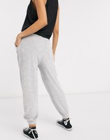 Thumbnail for your product : Bershka velour oversized jogger in grey