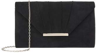 Accessorize Suki Suedette Envelope Clutch Bag - Black