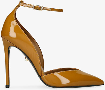 Alevi Milano Womens Yellow Camilla 110 Patent-Leather Courts Eur 38/5 Uk Women