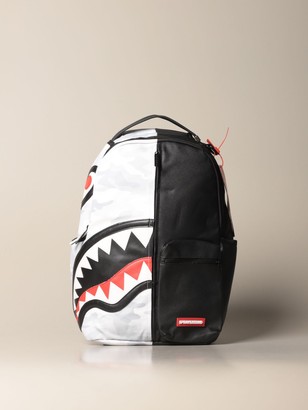 Sprayground Backpack Damage Control Backpack In Vegan Leather With Shark Print