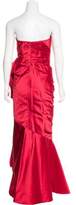 Thumbnail for your product : Oscar de la Renta Bow-Accented Silk Evening Dress