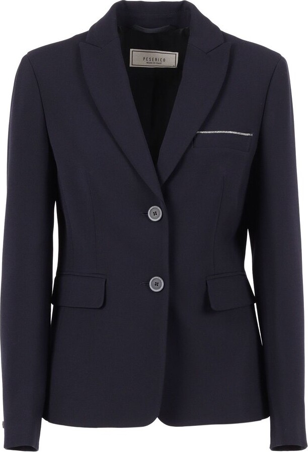 Peserico Single-Breasted Embellished Blazer