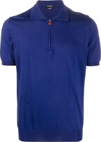 Thumbnail for your product : Kiton Zip-Up Short-Sleeved Polo Shirt