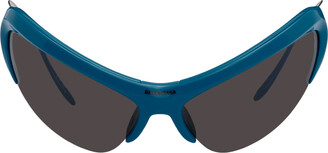 Balenciaga Blue 'The Lost Tape' Wire Cat Sunglasses