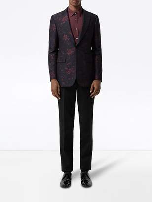 Burberry Slim Fit Silk Wool Matelassé Evening Jacket