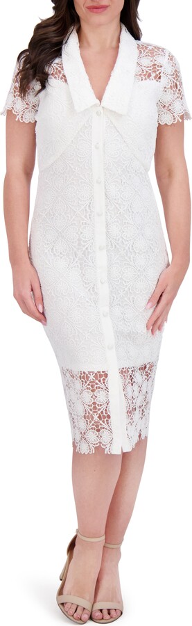 Siena Floral Lace Short Sleeve Dress