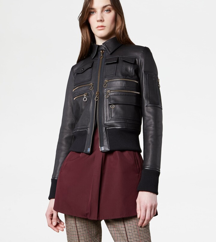 Tod's Bomber Jacket in Leather - ShopStyle
