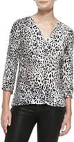 Thumbnail for your product : Joie Willy V-Neck Leopard-Print Blouse