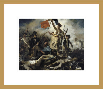 1000Museums Le 28 juillet 1830 : la Liberte guidant le peuple by Eugène Delacroix -Framed Giclee Print