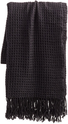 A & R Cashmere Cashmere-Blend Waffle-Weave Throw