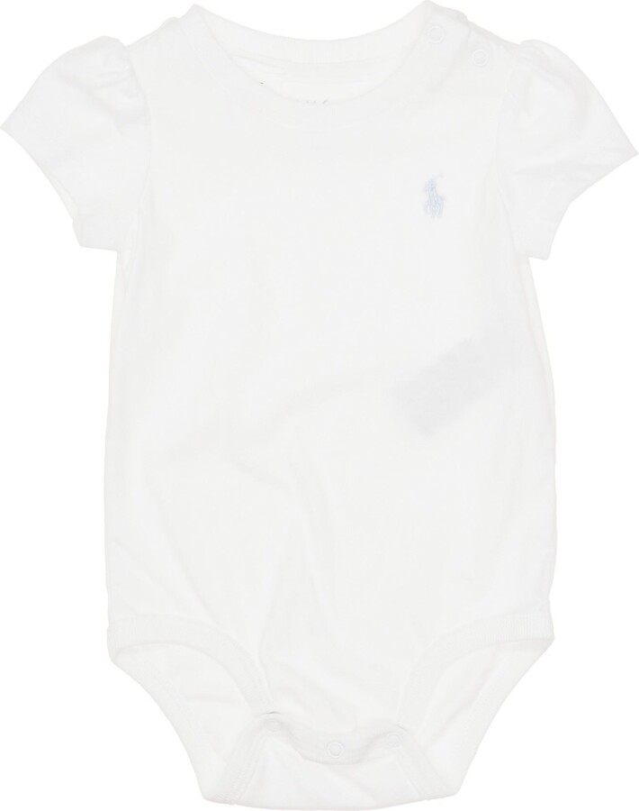 Polo Ralph Lauren Cotton Jersey Bodysuit Baby Bodysuit White - ShopStyle