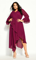 Thumbnail for your product : City Chic Hidden Treasure Maxi Dress - sangria