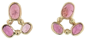 Melissa Joy Manning Pink Tourmaline Cluster Post Earrings