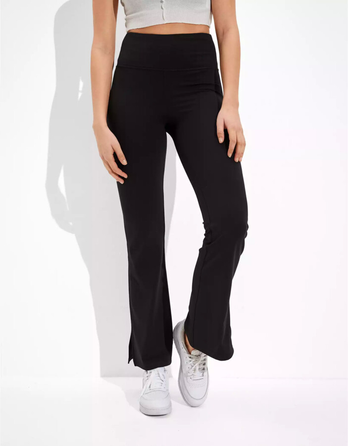 aerie AE The Everything Highest Waist Slit Flare Legging ShopStyle