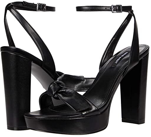 nine west black platform sandals
