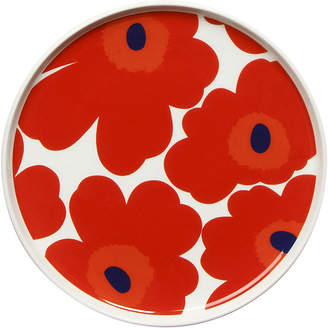 Marimekko Oiva/Unikko Salad Plate - 20cm - White/Red