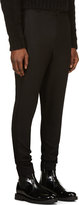 Thumbnail for your product : Damir Doma Black Wool Slim Drop Crotch Trousers