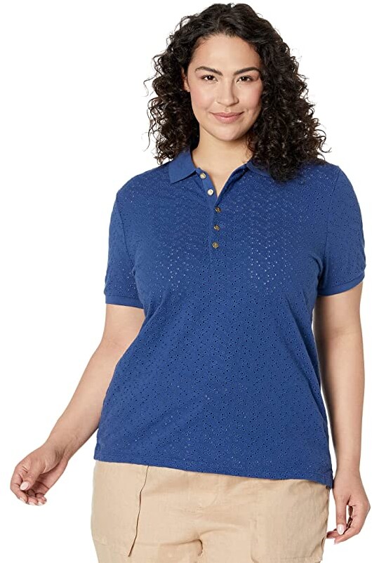Front Row Women's Polo Shirt blue Blu navy/Bianco X-Large