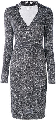 Diane von Furstenberg speckled wrap dress - women - Silk - 4