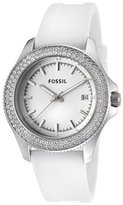 Thumbnail for your product : Fossil Women's Retro Traveler White Silicone Silver-Tone Dial