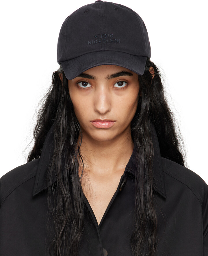 Studio Nicholson Navy Logo Cap - ShopStyle Hats