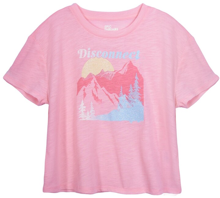 VIIHAHN Womens Logo Pink Flamingos Tops Short Sleeve Leak Navel Crew Neck Shirt 