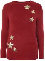 Thumbnail for your product : Dorothy Perkins Red Sequin Star Jumper