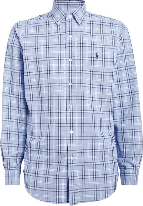 Polo Ralph Lauren Blue Check Men's Shirts | ShopStyle