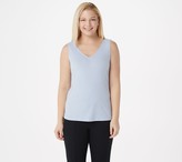 Thumbnail for your product : Susan Graver Printed Sheer Chiffon Scarf Top with Knit Tank