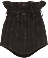 Thumbnail for your product : Y/Project Belted Denim Mini Skirt - Black