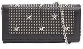 Thumbnail for your product : Jimmy Choo black leather 'Nikita' studded star detail convertible continental wallet