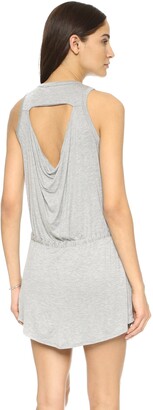 Chaser Women's Cool Jersey Drawstring Dress Grey Small