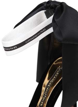 Alexandre Vauthier 105mm Velvet Sandals W/ Bow