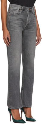 Citizens of Humanity Grey Campbell High-Rise Relaxed Straight Long Jeans