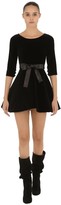 Thumbnail for your product : Cc By Camilla Cappelli Velvet Mini Dress With Leather Belt