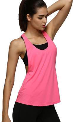 Imixshop Women Racerback Loose Yoga Running Tank Top Fitness Seeveless T-Shirt Blouse