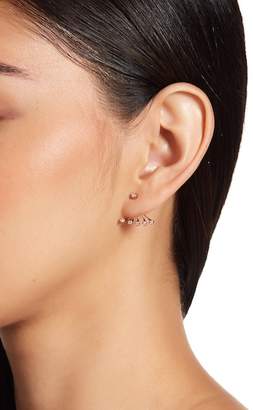 Ef Collection 14K Rose Gold Bezel Set Diamond Ear Jacket Earring